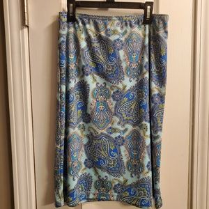 Paisley knee length skirt
